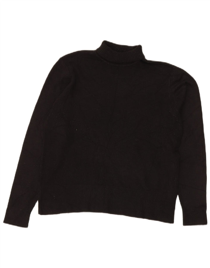 Pulover pentru femei Essentials cu gât rulat UK 14 Medium Negru Acrilic