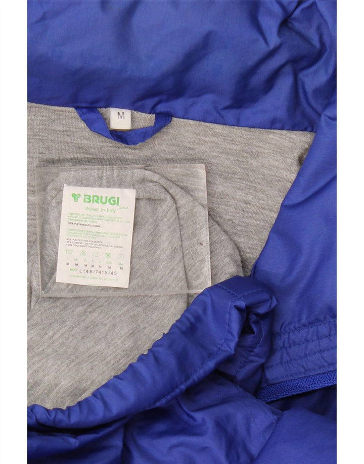 Jachetă de vânt cu glugă pentru bărbați Brugi UK 38 Medium Bleumarin Colorblock