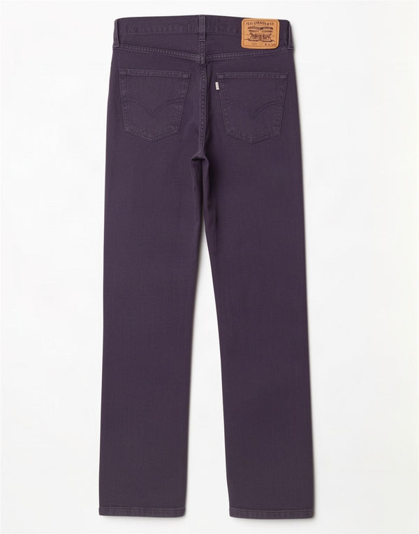 Pantaloni casual drepti 495 Levi's pentru femei L28 L28 Bumbac bleumarin
