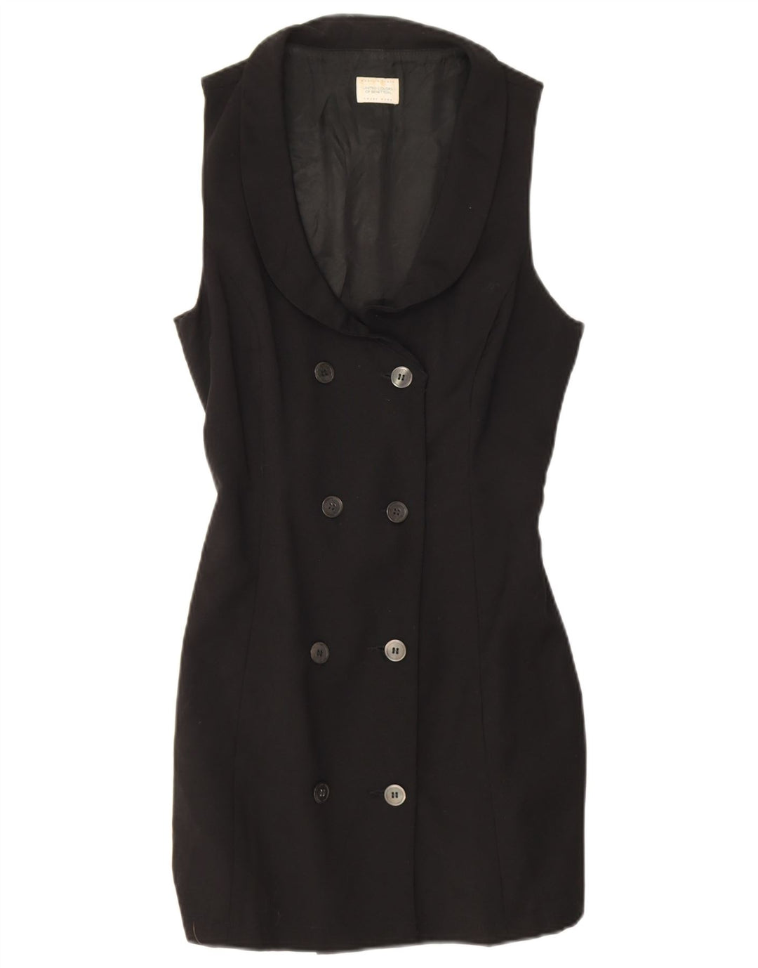 Jachetă blazer fără mâneci pentru femei Benetton IT 44 Medium Black