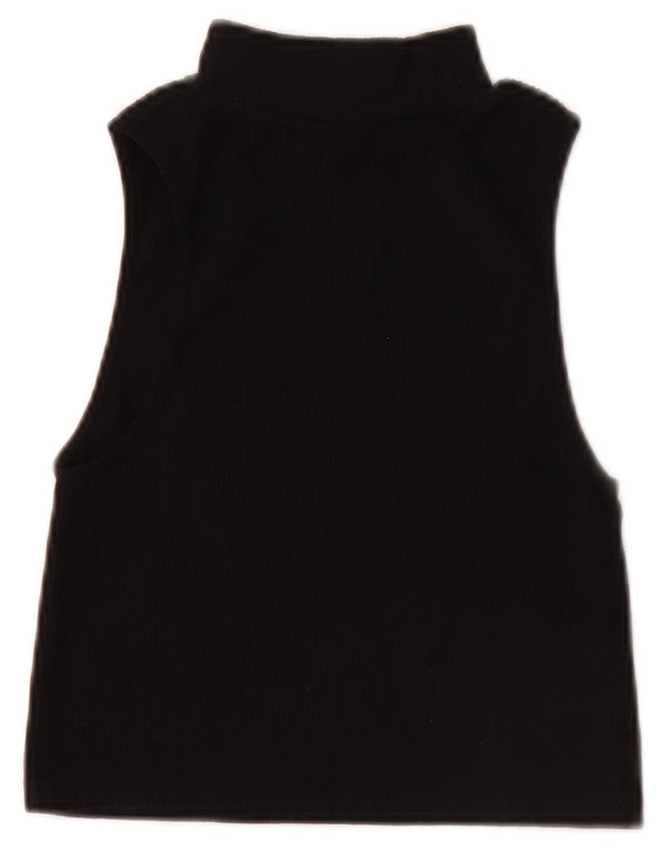 Top Vest Crop pentru Damă Zara UK 12 Medium Negru