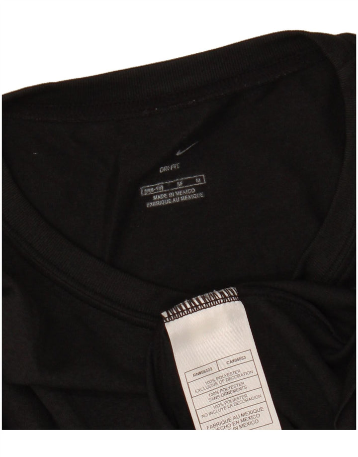 Top cu mânecă lungă NIKE Dri Fit pentru femei US 8/10 Poliester mediu negru