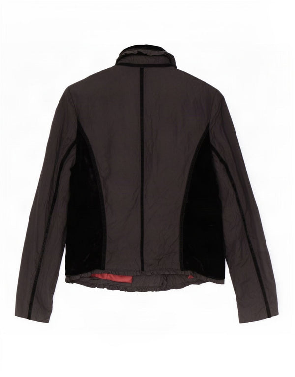 Jachetă Blazer Vintage pentru femei cu 4 nasturi UK 14 Medium Black Colorblock