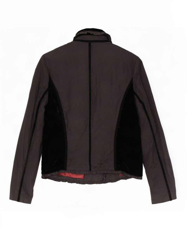 Jachetă Blazer Vintage pentru femei cu 4 nasturi UK 14 Medium Black Colorblock