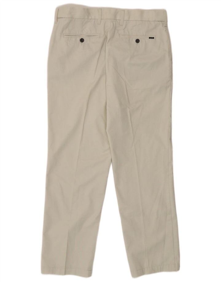 Pantaloni chino pentru bărbați Marks & Spencer, cu ajustare normală, L34 L29, bumbac alb