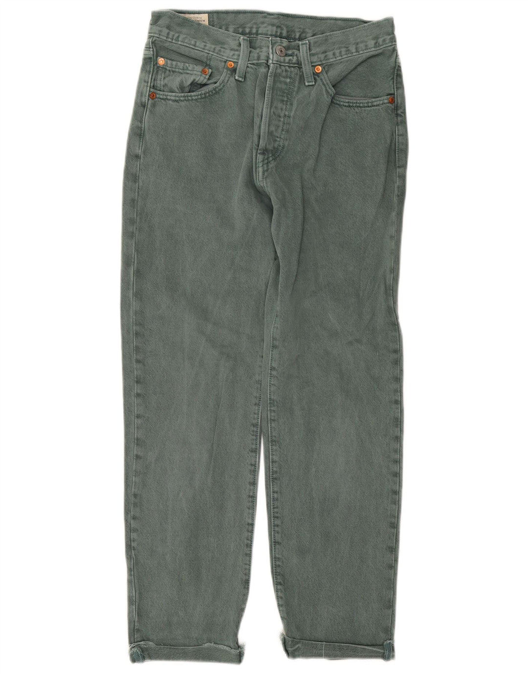 Blugi drepti 501 pentru femei LEVI'S L27 L28 bumbac verde