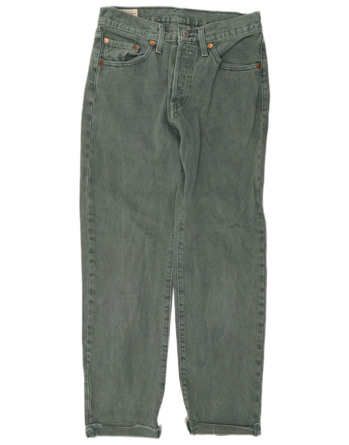 Blugi drepti 501 pentru femei LEVI'S L27 L28 bumbac verde