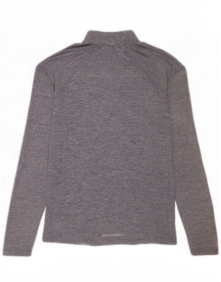 Top de trening pentru bărbați Dri Fit, cu fermoar și gât, cu pulover, gri mic