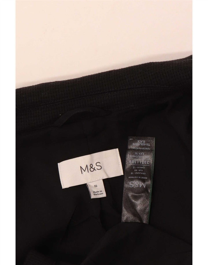 Marks & Spencer jachetă pentru femei cu 1 nasture, UK 16, mare, negru, bumbac