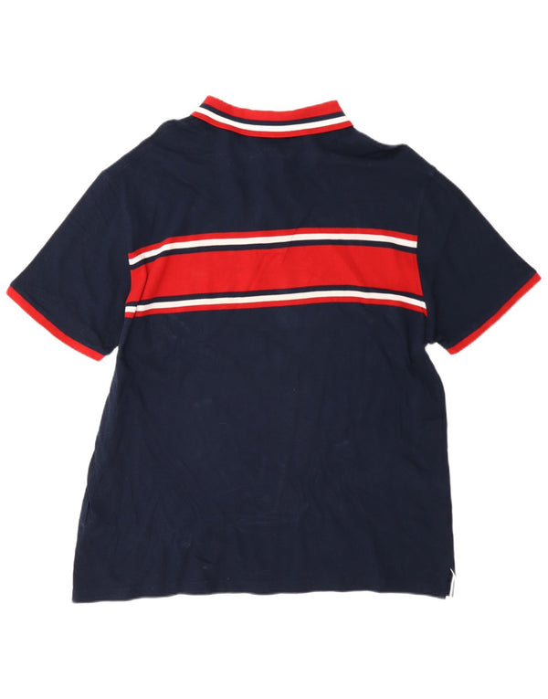 Cămașă polo Harmont & Blaine pentru bărbați, 4XL, bumbac color block, albastru bleumarin