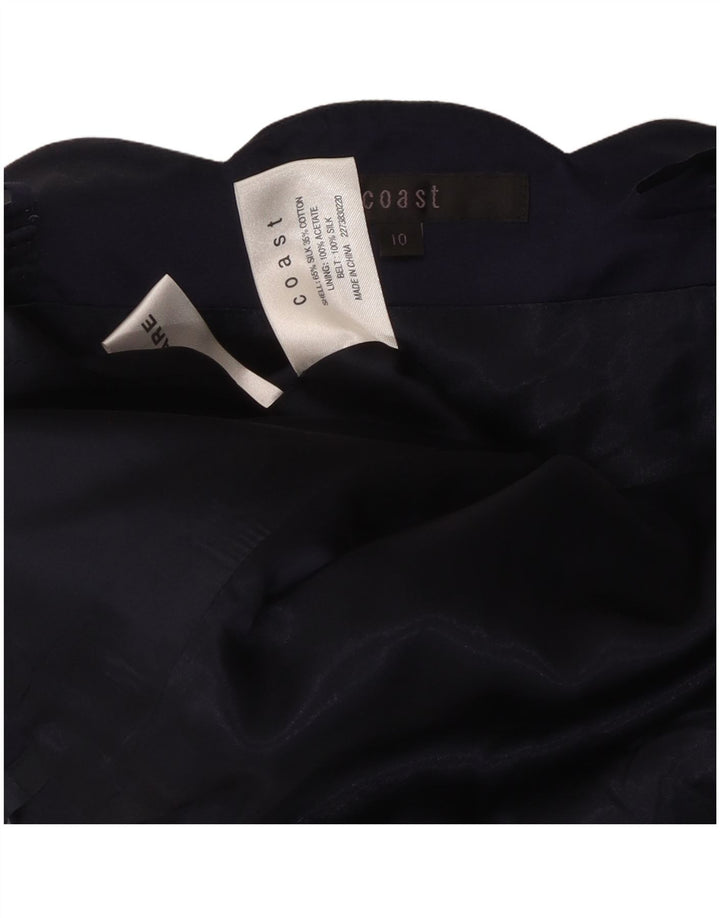 COAST Top corset pentru femei UK 10 Mic Bleumarin Floral Mătase