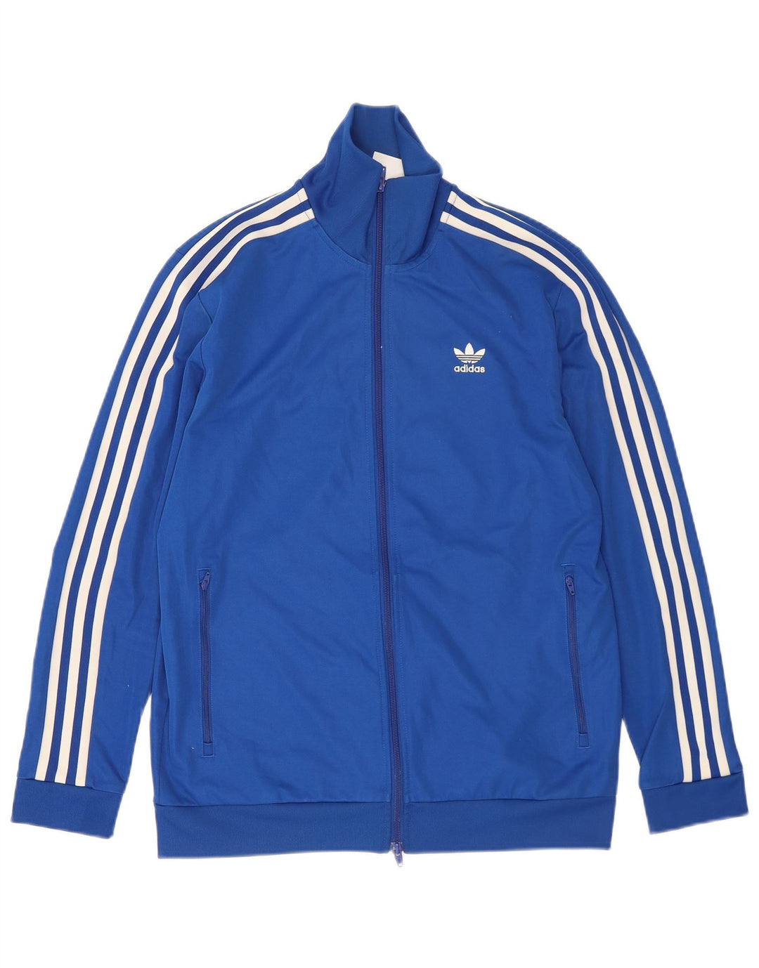 Jachetă de trening pentru bărbați Adidas, bumbac albastru mediu