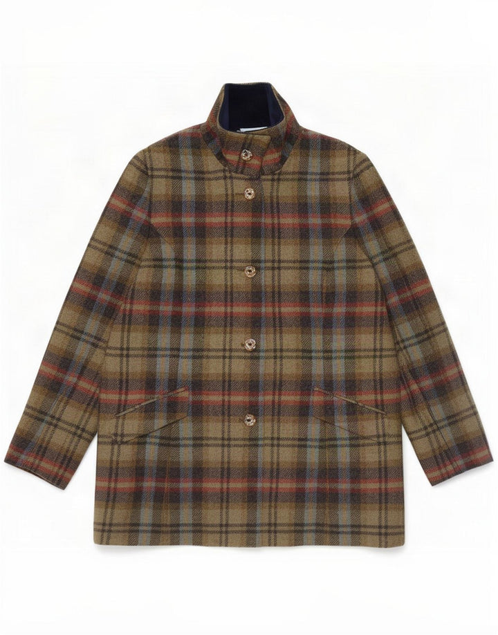 Magee Womens Overcoat UK 14 Medium Khaki Carid Wool
