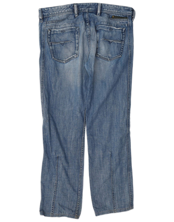 Diesel Mens Dughan Straight Jeans W33 L30 Blue Cotton