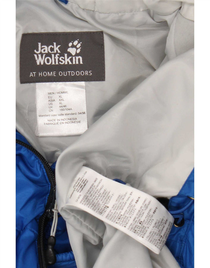 Jack Wolfskin Jachetă căptușită cu glugă pentru bărbați UK 44/46 XL Poliester albastru
