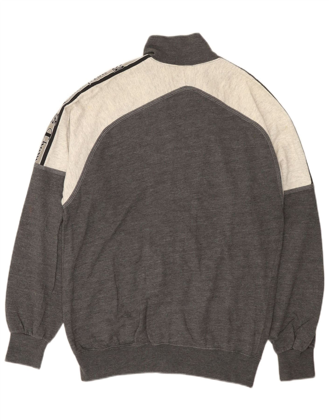 Jachetă de trening pentru bărbați Champion SUA, din bumbac color bloc, gri mediu