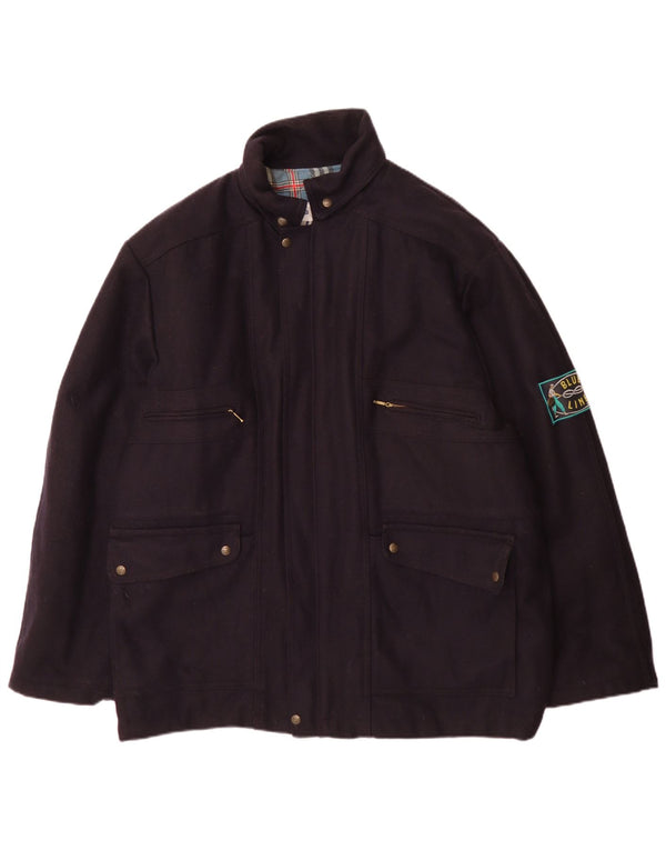 Jachetă vintage pentru bărbați pentru iahting, UK 42 XL bleumarin