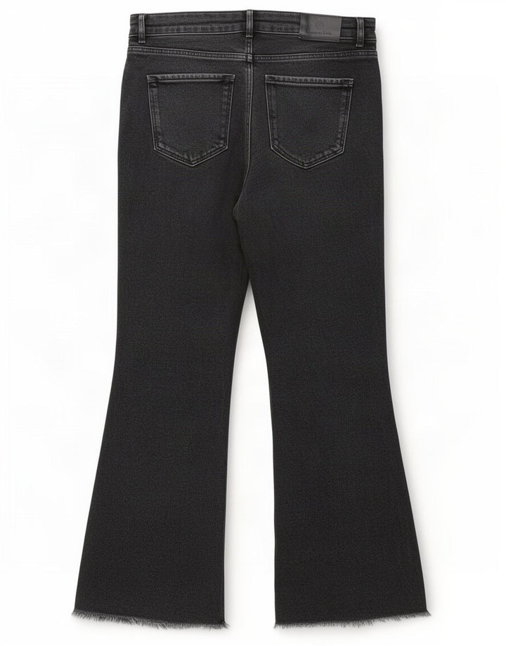 Blugi evazați pentru femei Massimo Dutti EU 36 XS W26 L26 bumbac negru