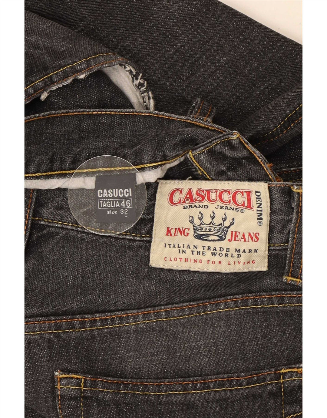 Blugi drepti pentru bărbați Casucci IT 46 Small W32 L31 Bumbac negru
