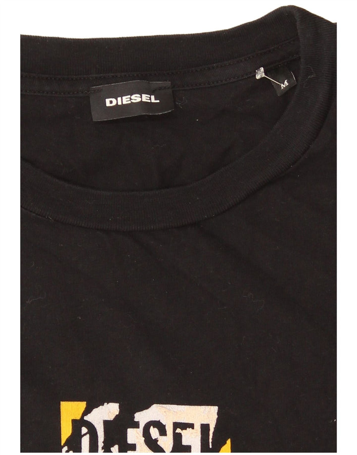 Tricou grafic pentru bărbați Diesel Top Mediu Negru