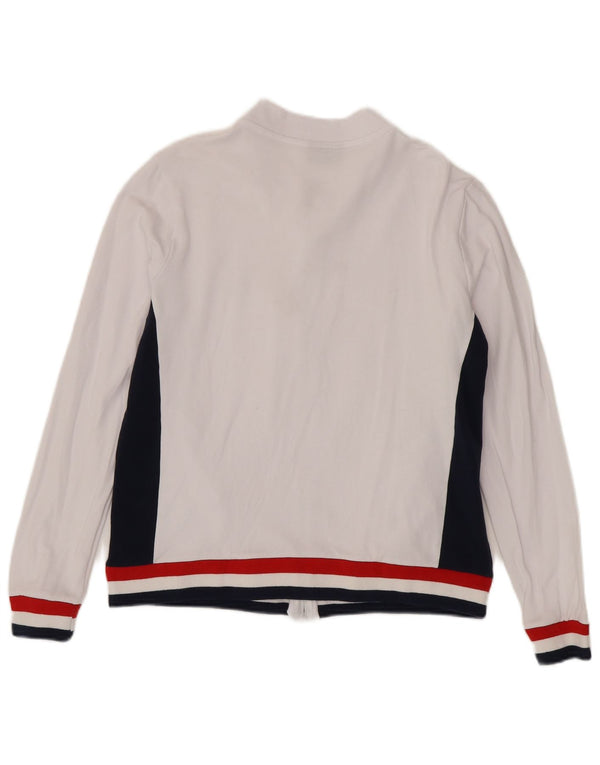 Jachetă de trening Fila pentru femei UK 14 Medium White Colorblock Bumbac
