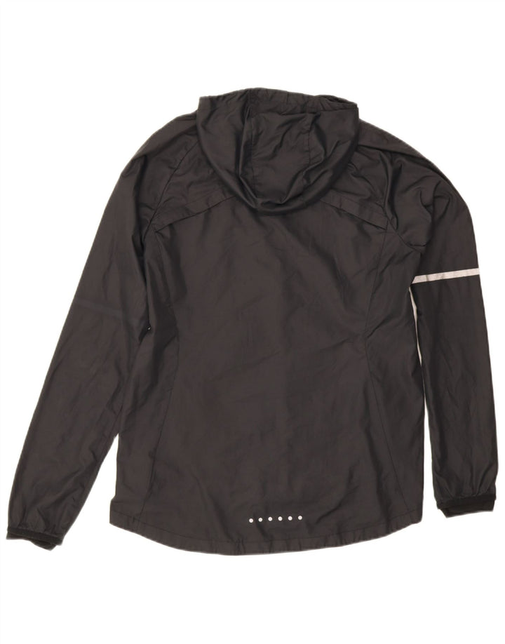 Jachetă de ploaie cu glugă Nike pentru femei UK 14 Medium Black Poliester Sports