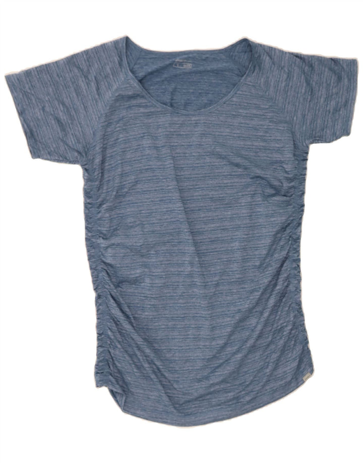 EDDIE BAUER Womens T-Shirt Top UK 20 2XL Blue Flecked Polyester Vintage Eddie Bauer and Second-Hand Eddie Bauer from Messina Hembry 
