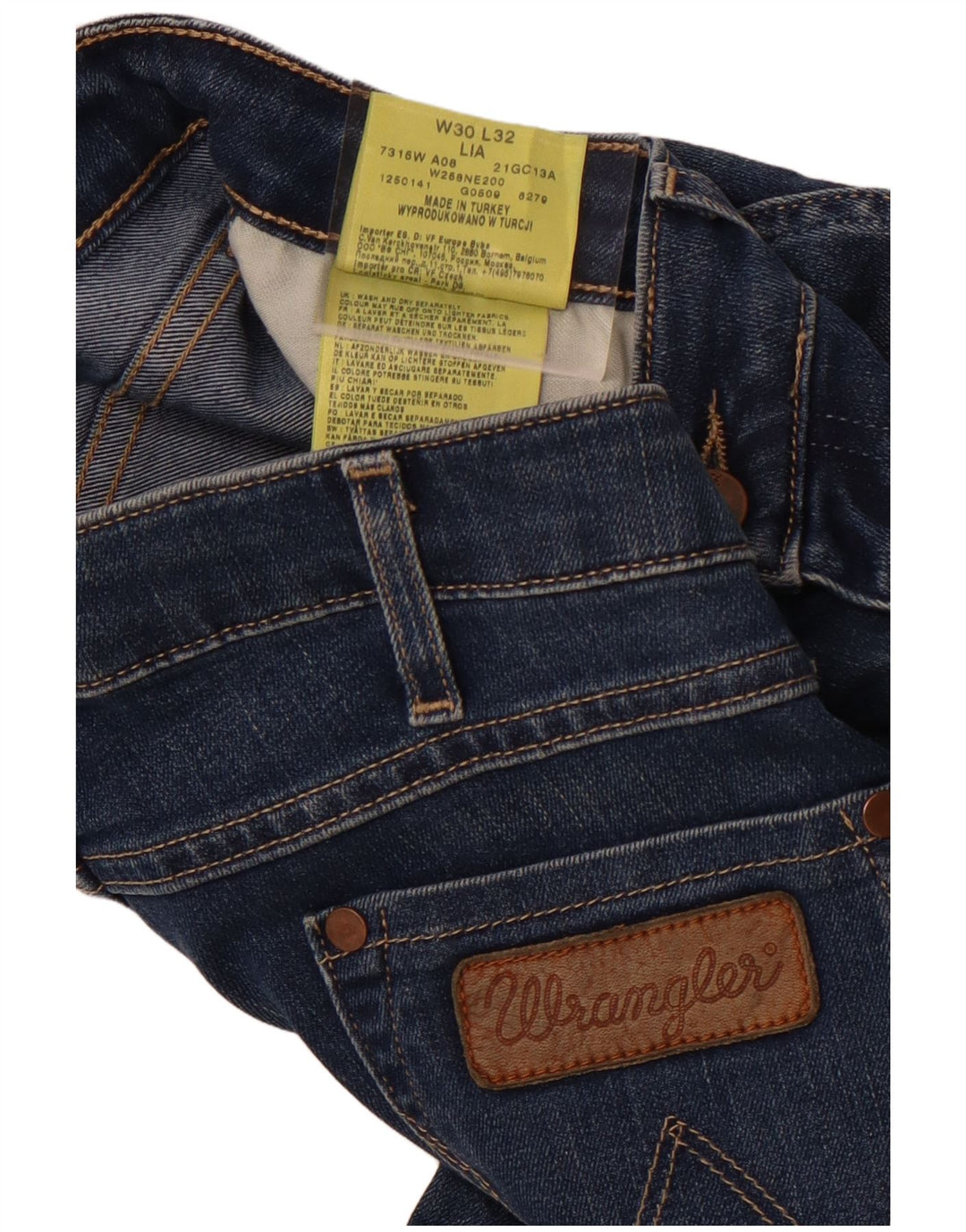 Blugi Wrangler pentru femei Lia slim W30 L32 bumbac albastru