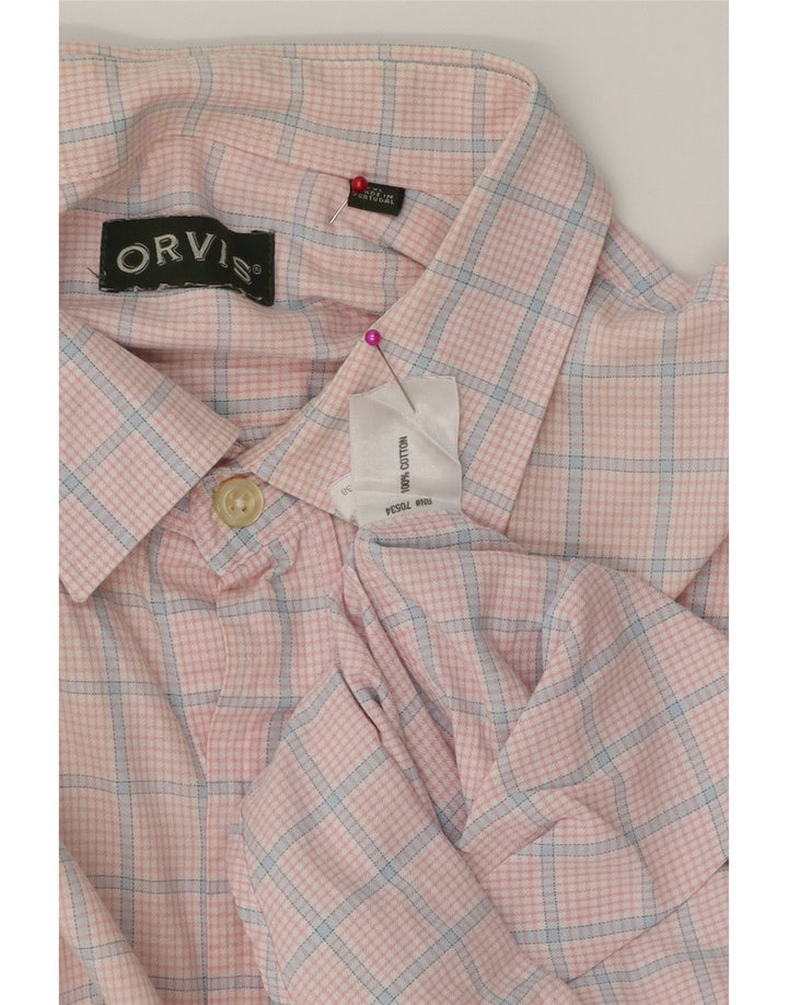 Cămașă pentru bărbați Orvis 2XL, bumbac cu carouri roz