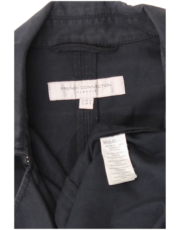 Trenci pentru femei French Connection UK 10 mic Bumbac bleumarin
