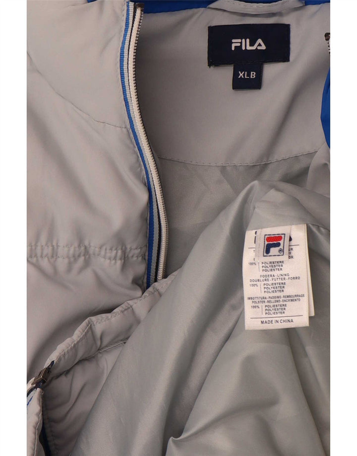 Jachetă Căptușită Băieți Fila 15-16 Ani XL Poliester cu dungi gri