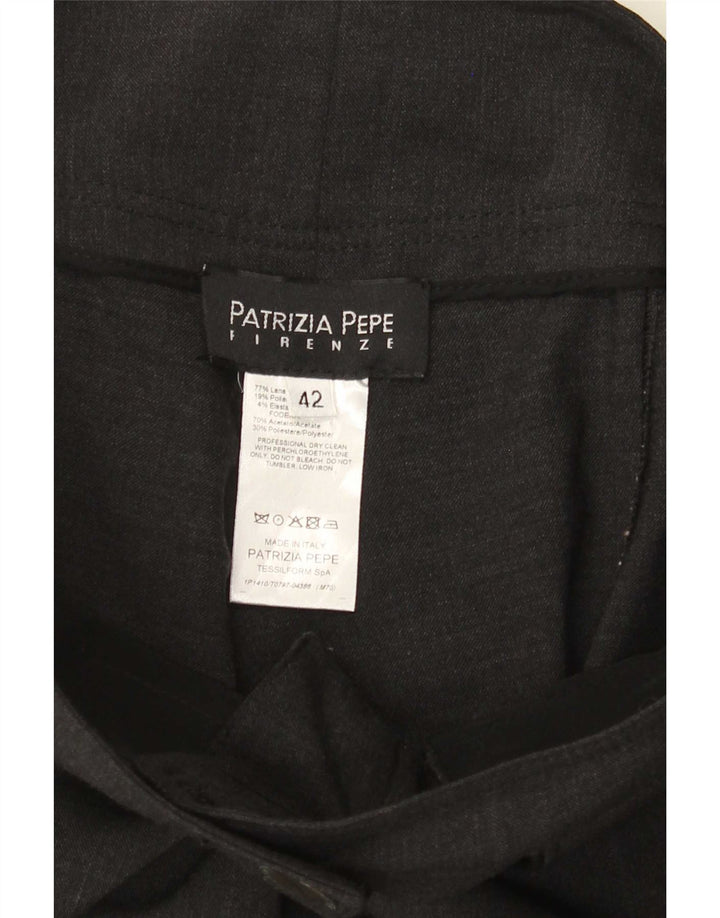 Patrizia Pepe Pantaloni Capri Femei IT 42 Medium W30 L19 Gri Lână