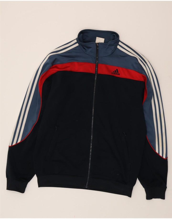 Jachetă de top pentru trening grafic Adidas pentru bărbați, mare, negru, din poliester