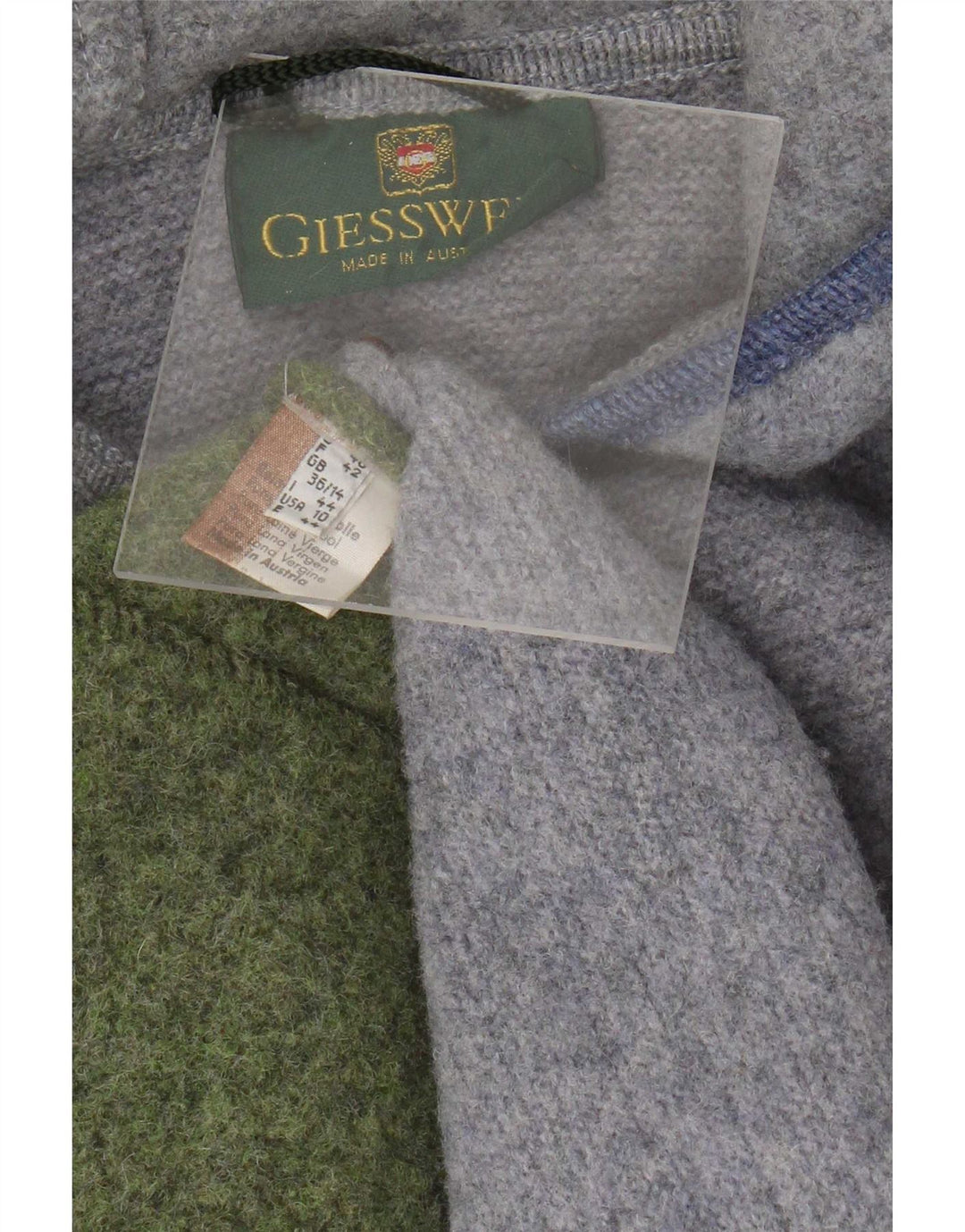 Jachetă duffle cu glugă Giesswein pentru femei UK 14, mare, gri, color block