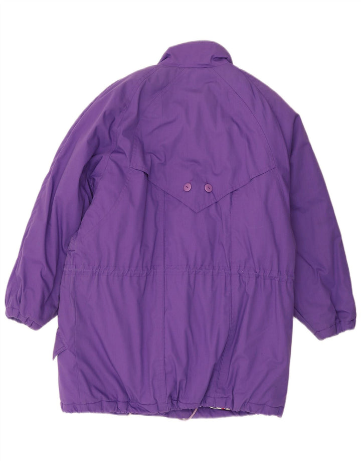 Palton căptușit vintage pentru femei UK 18 XL Poliester violet