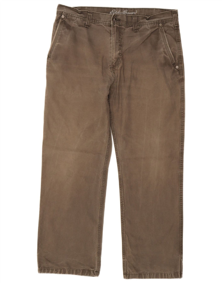 Pantaloni cargo drepți pentru bărbați Eddie Bauer W36 L30 bumbac gri