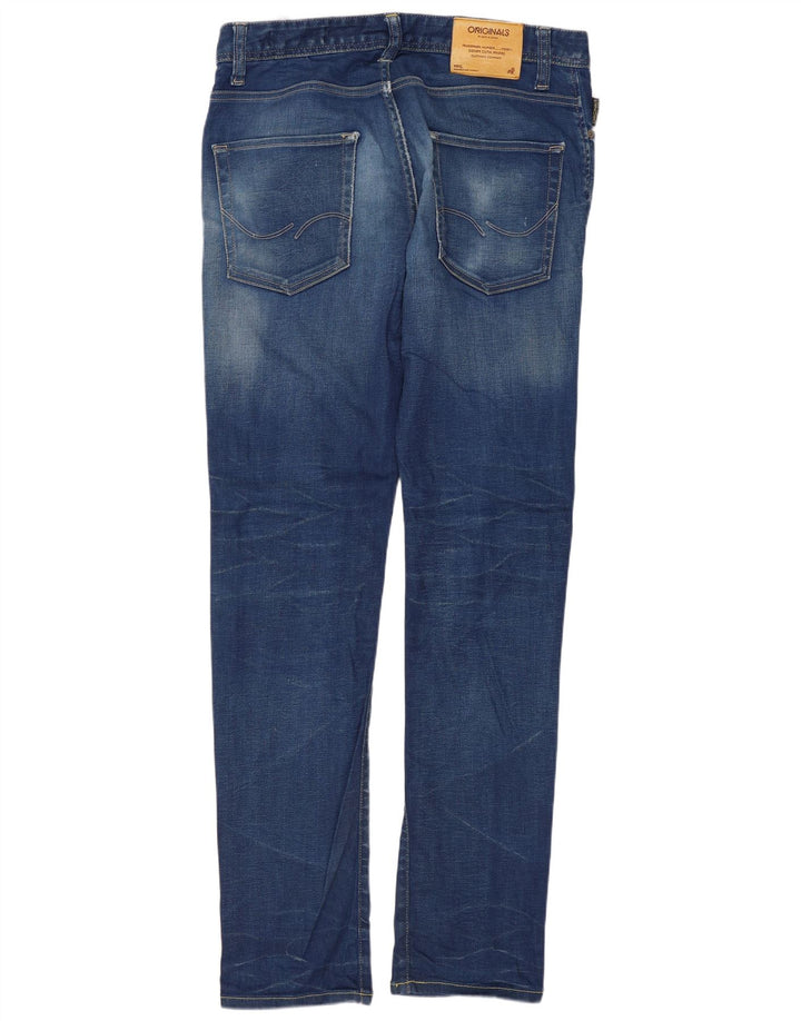 JACK & JONES Blugi slim pentru bărbați W32 L32 Bumbac albastru