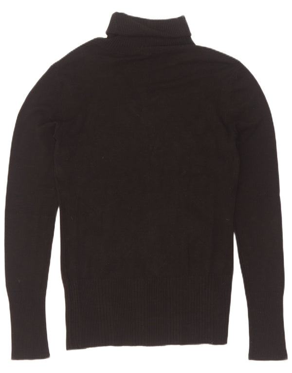 Pulover pentru femei Guess cu gât rulat cu grafică UK 12 Medium Negru
