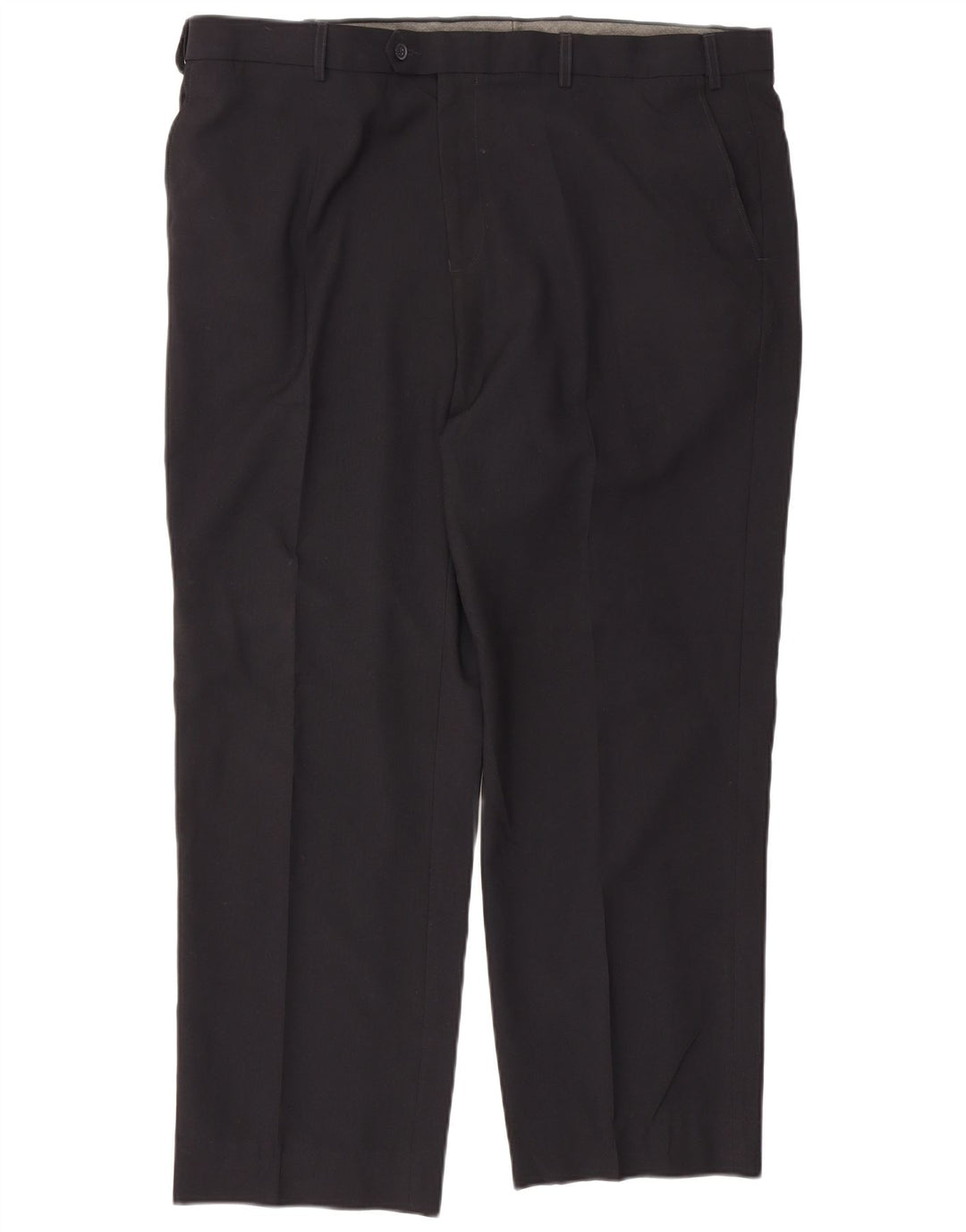 Marks & Spencer Pantaloni de costum pentru bărbați, drepti, cu croiala normală, L42 L29, negri