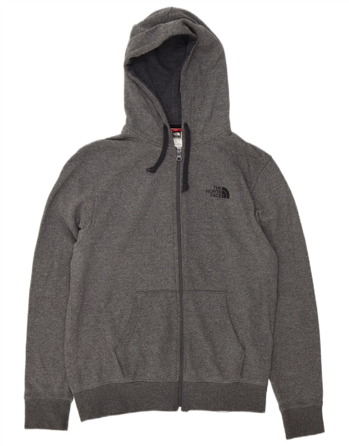 Pulover The North Face pentru bărbați, cu fermoar, bumbac, gri mic