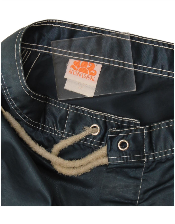 Sundek Pantaloni scurți de înot pentru bărbați, albastru mediu, nailon color bloc