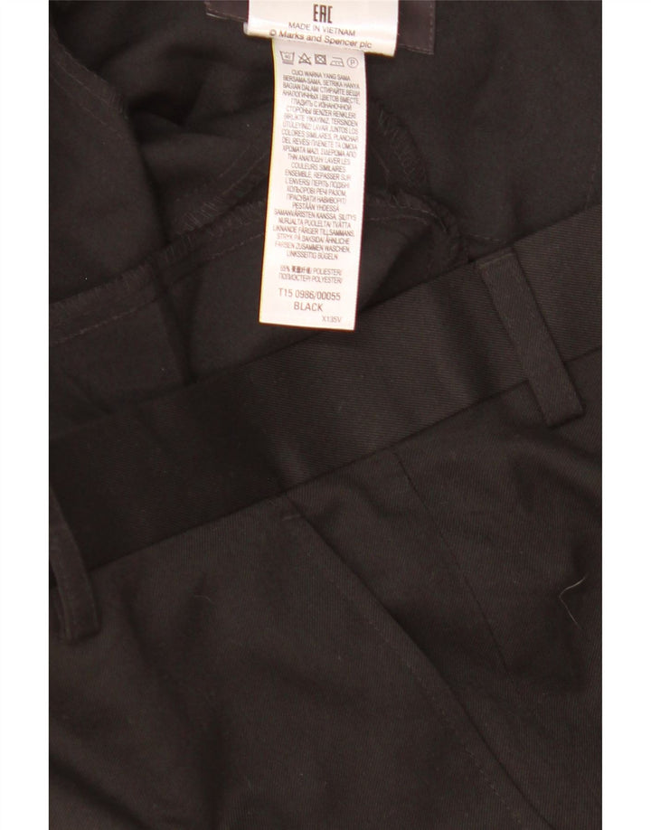 Pantaloni de costum obișnuiți pentru bărbați Marks & Spencer L36 L25 Poliester negru