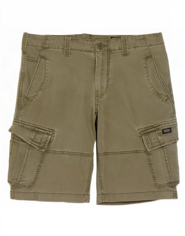 Pantaloni scurti cargo Superdry pentru bărbați W34, bumbac kaki mare