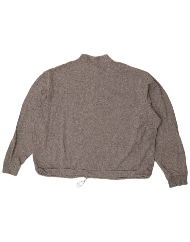 Pulover Nike pentru damă, supradimensionat, cu fermoar, cu gât, UK 18 XL, gri pete