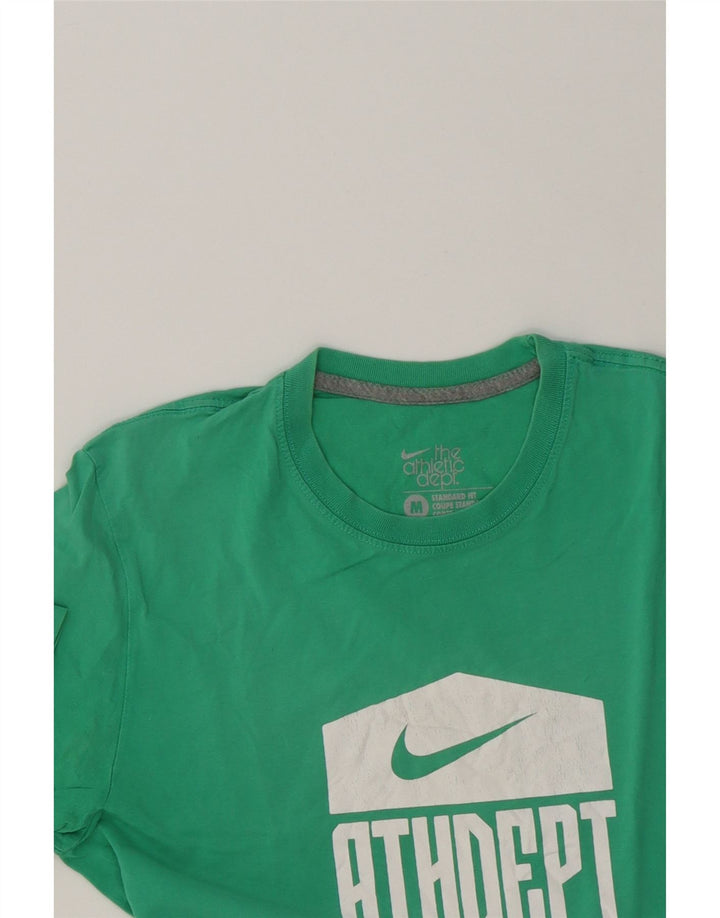 NIKE Mens Standard Fit Graphic T-Shirt Top Medium Green Cotton Vintage Nike and Second-Hand Nike from Messina Hembry 