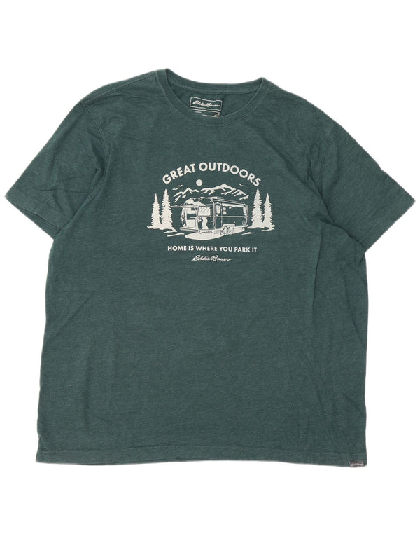 EDDIE BAUER Tricou grafic pentru bărbați Top XL Bumbac verde