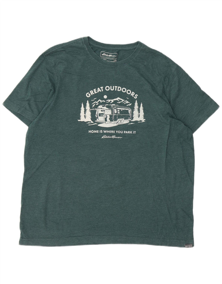 EDDIE BAUER Tricou grafic pentru bărbați Top XL Bumbac verde