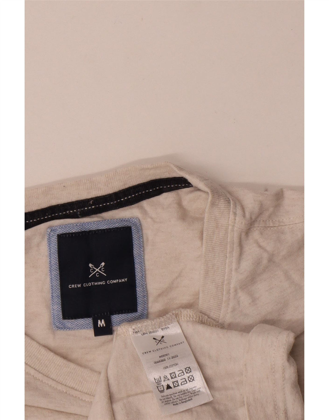 Crew Clothing Tricou pentru bărbați Top Mediu Bej Bumbac cu pete