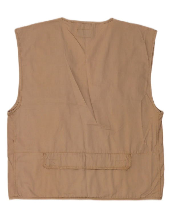 Master Mens Utility Gilet UK 42 XL Bej Bumbac