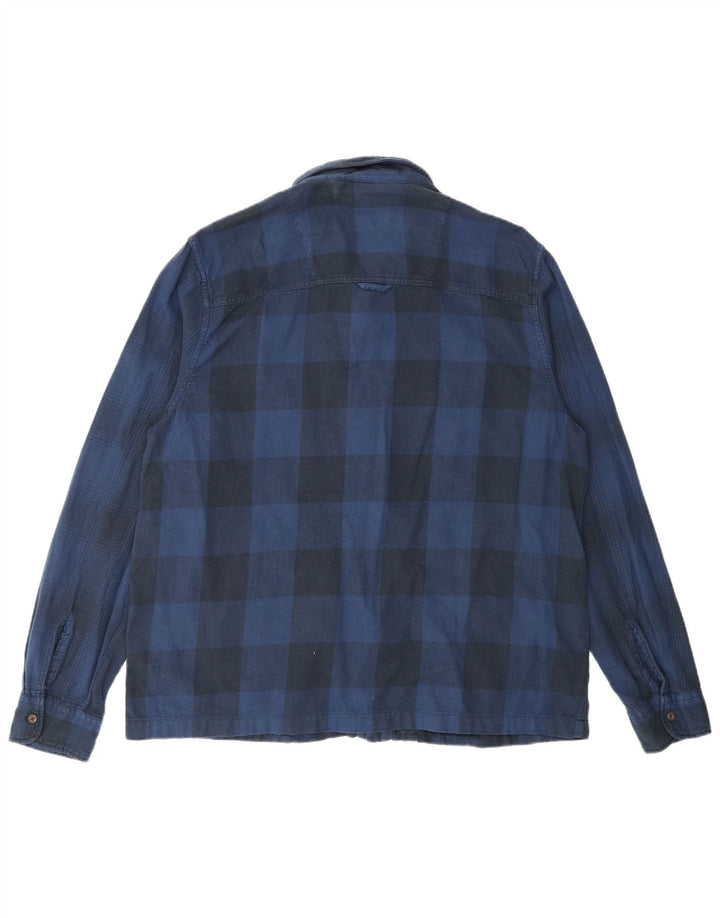 Cămașă de flanel pentru bărbați Superdry 2XL, bumbac cu carouri bleumarin